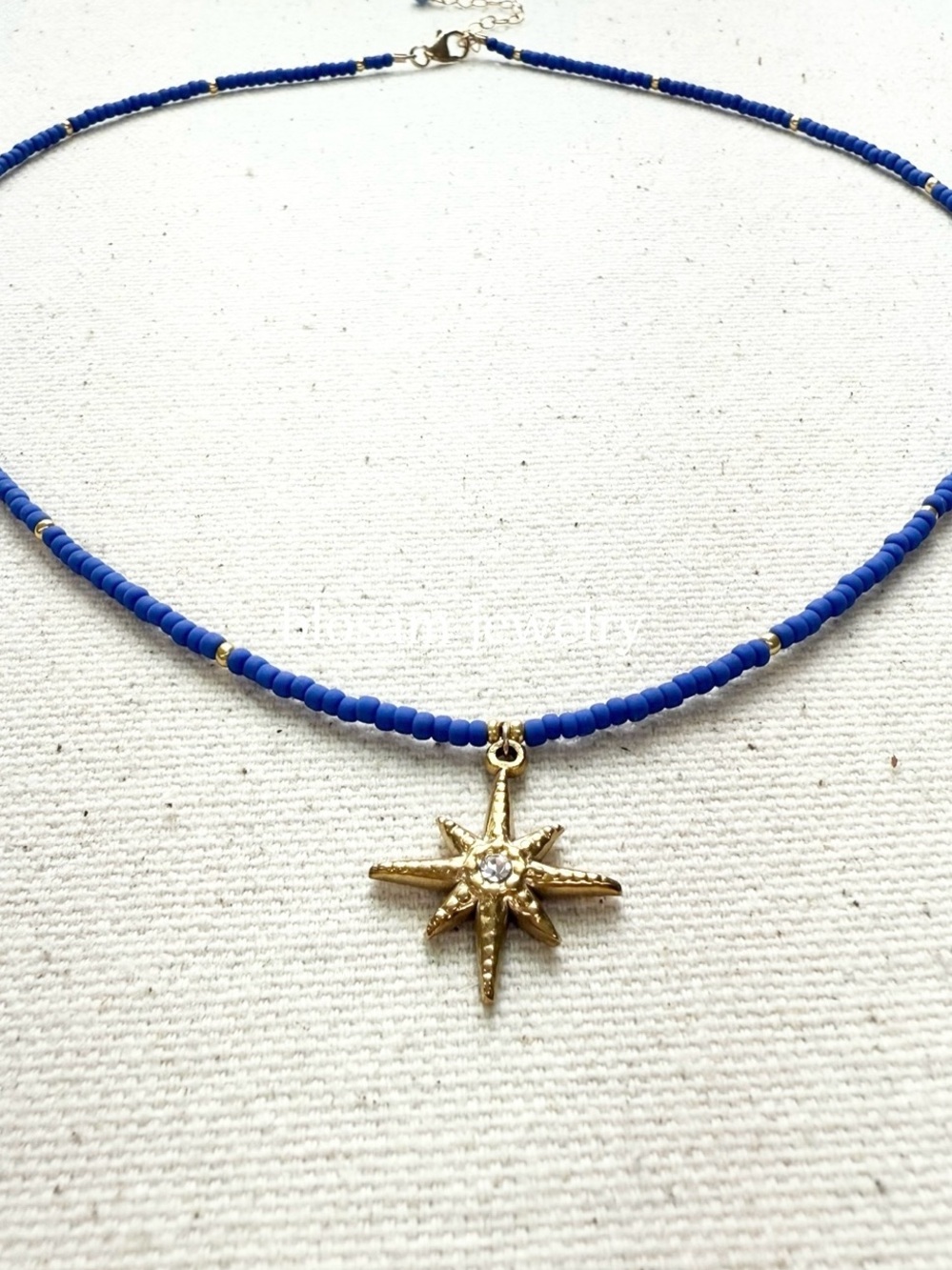 Waterproof Cobalt Stardust Constellation Choker Necklace Colorful Dainty Seed